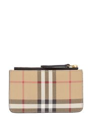 Burberry Vintage Check leather card case - Marrone