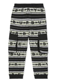 Burberry Kids Pantaloni Fair Isle - Nero