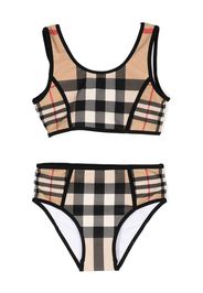 Burberry Kids Bikini a quadri Haymarket - Marrone