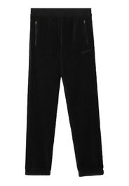 Burberry embroidered-logo fleece track pants - Nero