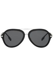 Burberry check-detail pilot sunglasses - Nero