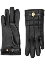 Burberry Silk-lined quilted leather gloves - Nero