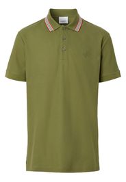 Burberry Icon Stripe-collar piqué polo shirt - Verde