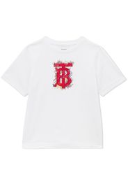 Burberry Kids T-shirt con stampa TB - Bianco