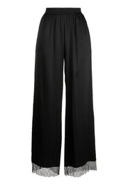 Burberry elasticated-waistband silk trousers - Nero