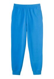 Burberry embroidered-letter motif cotton track pants - Blu