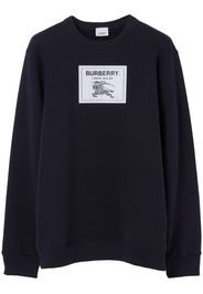 Burberry logo patch sweatshirt - Blu