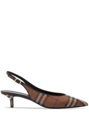 Burberry check-pattern slingback pumps - Marrone