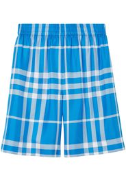 Burberry plaid-check print shorts - Blu