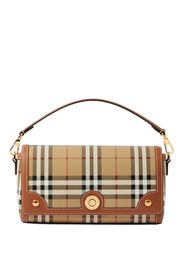 Burberry check-pattern top handle bag - Marrone