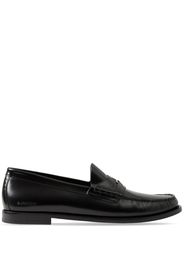 Burberry coin-detailing logo-debossed leather penny loafers - Nero