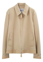 Burberry Bonded Cotton Harrington Jacket - Toni neutri