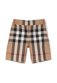 Burberry Kids Vintage-Check pattern cotton shorts - Toni neutri