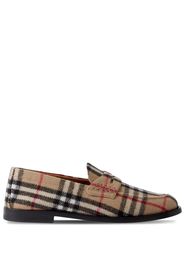 Burberry check wool loafers - Nero