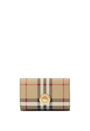 Burberry check-print folded wallet - Toni neutri