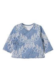 Burberry Kids logo-print quilted jacket - PALE BLUE IP PAT