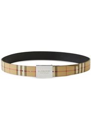 Burberry Check Reversible Belt - ARCHIVE BEIGE/SILVER