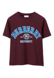 Burberry Kids T-shirt College con stampa - Rosso