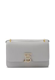 Burberry mini TB leather crossbody bag - LIGHT GREY MELANGE