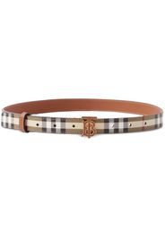 Burberry TB monogram-plaque checked belt - Toni neutri