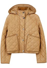 Burberry diamond-quilted hooded jacket - Toni neutri