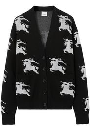 Burberry Cardigan con intarsi EKD - Nero