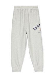 Burberry Kids logo-print cotton track trousers - Grigio