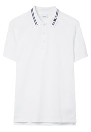 Burberry Equestrian Knight-embroidered polo shirt - Bianco