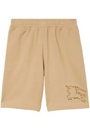 Burberry Equestrian-Knight detail cotton track shorts - Toni neutri