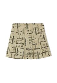 Burberry Kids Minigonna con logo jacquard - Toni neutri