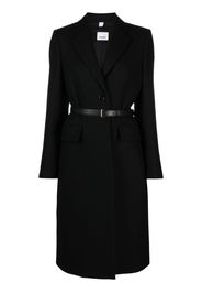 Burberry long single-breasted coat - Nero