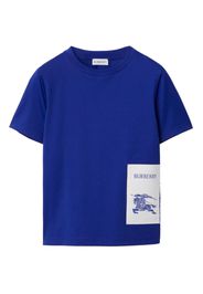Burberry Kids Equestrian Knight cotton T-shirt - Blu