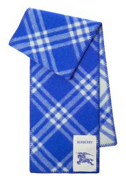 Burberry Check-print wool scarf - Blu