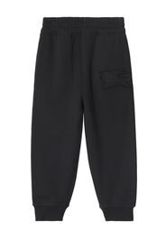 Burberry Kids Pantaloni sportivi con applicazione Equestrian Knight - Nero