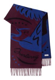 Burberry Sciarpa Mirrored Horse in cashmere - Rosso