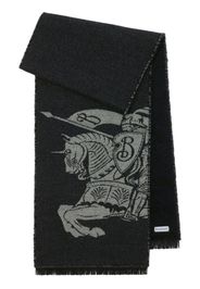Burberry reversible logo wool scarf - Blu