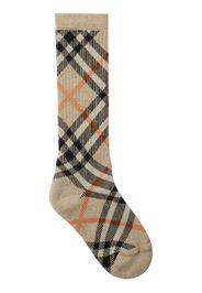 Burberry check-print socks - Toni neutri