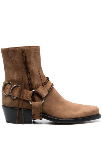 Buttero suede 45mm ankle boots - Marrone