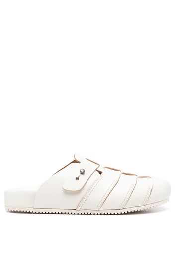 Buttero woven-panelled clog sandals - Bianco