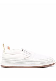 Buttero panelled leather slip-on sneakers - Bianco