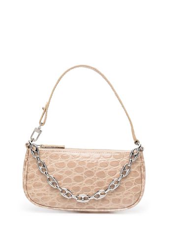 crocodile-effect shoulder bag