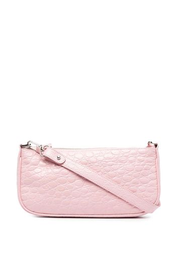 BY FAR Borsa a spalla Rachel con effetto coccodrillo - Rosa