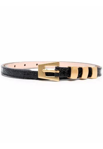 BY FAR buckle-fastening leather belt - Nero