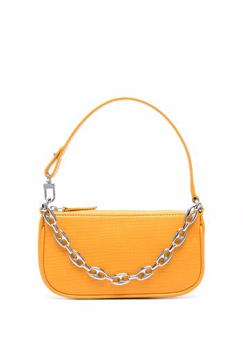 BY FAR mini Rachel lizard-skin effect shoulder bag - Arancione