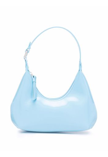 BY FAR Baby Amber semi-patent leather shoulder bag - Blu