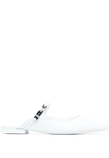 BY FAR Etta flat mules - Bianco