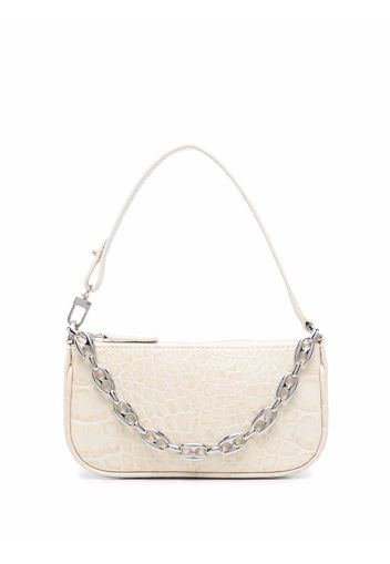 BY FAR mini Rachel crocodile-effect shoulder bag - Toni neutri