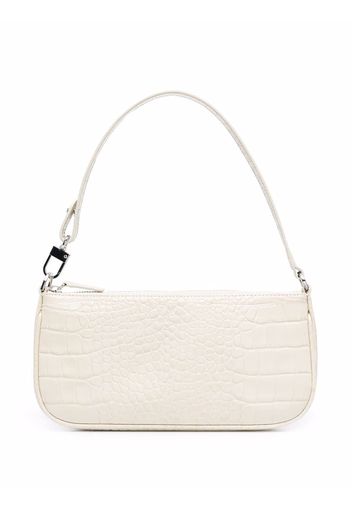 BY FAR Rachel crocodille-effect shoulder bag - Toni neutri