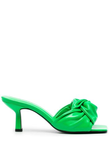 BY FAR Mules Lana con tacco - Verde