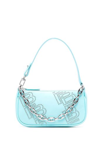 BY FAR Borsa a spalla Mini Rachel con borchie - Blu